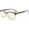 imageFEISEDY Progressive Multifocal Reading Glasses Blue Light Blocking Reader Glasses TR90 Frame Women Men B2497Brownyellow