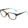 imageFEISEDY Progressive Multifocus Rectangular Blue Light Blocking Reading Glasses TR90 Frame B2587Leopard Frame Green Temple