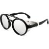 007 Black Frame | Silver Lens | White Leather