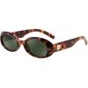 Leopard Frame Green Lens