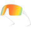 001 Transparent Frame & Red Mirror Lens