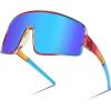 005 Transparent Blue Red Frame & Blue Mirror Lens