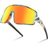 006 Colorful Graffiti Frame & Red Mirror Lens