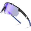 Black Frame Blue Mirrored Lens