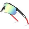 Black Frame Gold Mirrored Lens