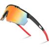 Black Frame Red Mirrored Lens