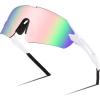 006 White Frame Pink Mirrored Lens