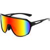 Black Frame Red Mirrored Lens