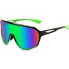 Black Green Frame Green Mirrored Lens