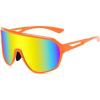 Orange Frame Yellow Mirrored Lens