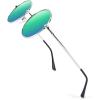 007 Silver Frame Green Mirrored Lenses