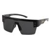 imageFEISEDY Sunglasses Men Women Big Oversized Square FrameUV400 Mirrored Sun Glasses Cycling Driving Fishing Hiking B0064Black Frame With Gray Lenses