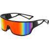 Black Frame Red Mirrored Lens