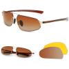 Polarized Gradient Tea Lens 05+interchangeable Yellow Night Vision Lenses