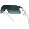 imageFEISEDY Y2K Rimless Sunglasses Heart for Women Men Around Wrap Fashion Futuristic 2000s Trendy Shield B2981Gradual Blue
