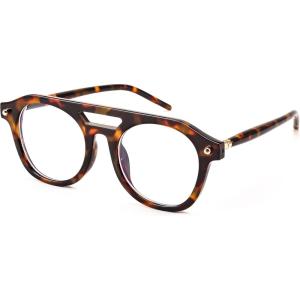 FEISEDY 70s Aviator Blue Light Blocking Glasses Square Pilot Frame Anti Glare Computer Glasses Women Men B0052(001 – Leopard)