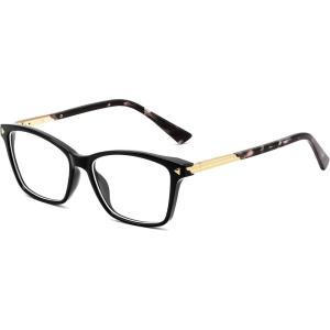 FEISEDY Anti-Blue Light Blocking Glasses with TR90, Anti Eyestrain for Women Men to TV Phone Computer and Gaming B0370(Black)