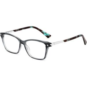 FEISEDY Anti-Blue Light Blocking Glasses with TR90, Anti Eyestrain for Women Men to TV Phone Computer and Gaming B0370(Transparent Green)