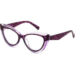 FEISEDY Blue Light Blocking Glasses Women Vintage Cat Eye Frame Anti Fatigue B0169(Purple Tortoise)