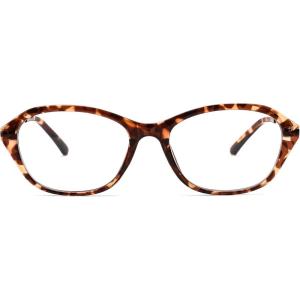 FEISEDY Blue Light Blocking Glasses for Women Fashion Small Face Nerd Fake Eyeglasses New Vintage Frame B0262(Tortoise)