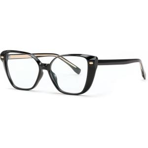 FEISEDY Cat Eye Blue Light Glasses for Women Anti Glare Eyestrain Computer Game Glasse B0123(Black)