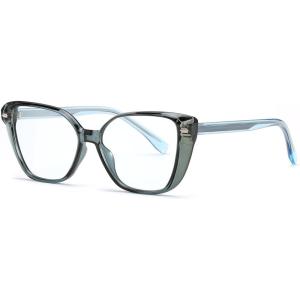 FEISEDY Cat Eye Blue Light Glasses for Women Anti Glare Eyestrain Computer Game Glasse B0123(Blue)