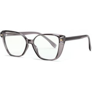 FEISEDY Cat Eye Blue Light Glasses for Women Anti Glare Eyestrain Computer Game Glasse B0123(Grey)