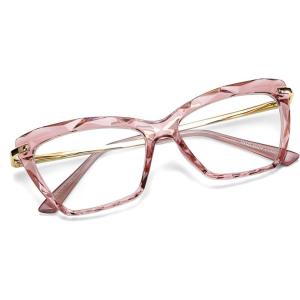 FEISEDY Cat Eye Glasses Frame Clear Lenses Lightweight Eyewear for Women B2440(Pink)