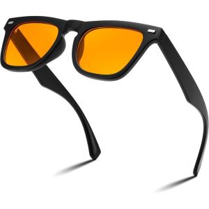 FEISEDY Fashion Blue Light Blocking Glasses for Men Women Computer Gaming Glasses Anti Eyestrain Sleeping Glasses B1225(Matte Black)