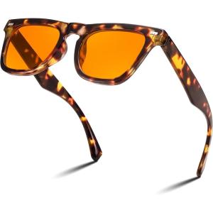 FEISEDY Fashion Blue Light Blocking Glasses for Men Women Computer Gaming Glasses Anti Eyestrain Sleeping Glasses B1225(Tortoise)