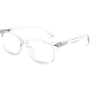 FEISEDY Progressive Multifocal Reading Glasses Blue Light Blocking Reader Glasses TR90 Frame Women Men B2497(Clear)