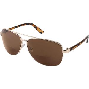 FEISEDY Reader Sunglasses for Men Women Bifocal for Reading Under Sun Glasses B2718(Brown)