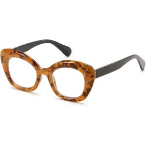 FEISEDY Reading Glasses for Women Fashion Cat Eye Blue Light Blocking Glasses Anti- Glare Digital Eyestrain Readers B0139(Tortoise)