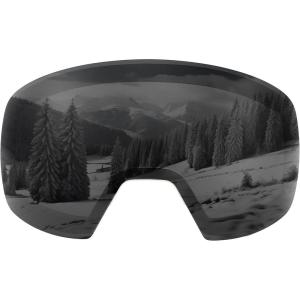 FEISEDY Ski Goggles, OTG Snow Sport Goggles for Adult Youth, Anti-Fog UV400 Protection Bendable Dual-Lenses B2961(Grey Lens 17%)