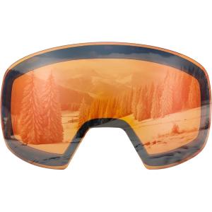 FEISEDY Ski Goggles, OTG Snow Sport Goggles for Adult Youth, Anti-Fog UV400 Protection Bendable Dual-Lenses B2961(Orange Lens Vit 50%)