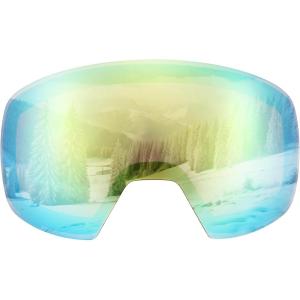 FEISEDY Ski Goggles, OTG Snow Sport Goggles for Adult Youth, Anti-Fog UV400 Protection Bendable Dual-Lenses B2961(Revoyellow Lens Vit 16%)