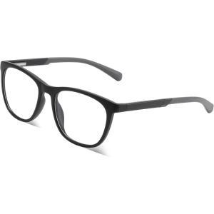FEISEDY Sports Blue Light Glasses for Men TR90 Lightweight Eyewear Frame Anti Glare Computer Glasses B0232(Matte Black Frame / Black Legs)