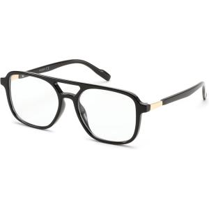 FEISEDY Vintage Blue Light Glasses for Women Men, Trendy Retro Computer Glasses B0265(Black)