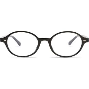 FEISEDY Vintage Oval Blue Light Glasses for Women Men Stylish Lightweight 90s Eyeglasses Fake Nerd Y2k Eyewear Frame B0242(Black)