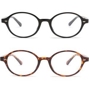 FEISEDY Vintage Oval Blue Light Glasses for Women Men Stylish Lightweight 90s Eyeglasses Fake Nerd Y2k Eyewear Frame B0242(Black&tortoise)