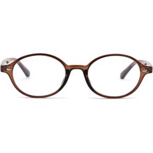 FEISEDY Vintage Oval Blue Light Glasses for Women Men Stylish Lightweight 90s Eyeglasses Fake Nerd Y2k Eyewear Frame B0242(Deep Tea)