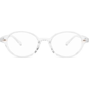 FEISEDY Vintage Oval Blue Light Glasses for Women Men Stylish Lightweight 90s Eyeglasses Fake Nerd Y2k Eyewear Frame B0242(Transparent)
