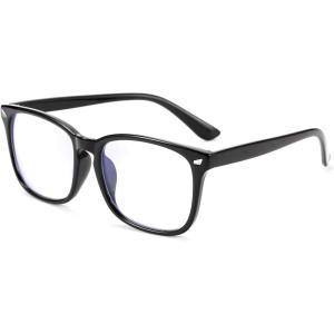 FEISEDY Vintage Reading Blue Light Blocking Glasses Women Men Reader Spring Hinge Glasses B2519(Black)
