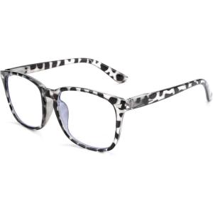 FEISEDY Vintage Reading Blue Light Blocking Glasses Women Men Reader Spring Hinge Glasses B2519(Leopard)