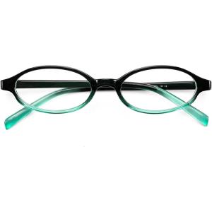 FEISEDY Y2K Retro Oval Blue Light Glasses for Women Fashion Small Face Eyewear Frame 90s Nerd Fake Cosplay Eyeglasses B0258(Transparent Green)