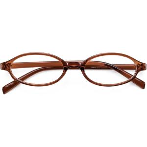 FEISEDY Y2K Retro Oval Blue Light Glasses for Women Fashion Small Face Eyewear Frame 90s Nerd Fake Cosplay Eyeglasses B0258(Transparent Tea)