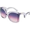 Transparent Grey Frame/Purple Pink Lens