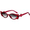 imageFEISEDY Women Men Kids Funny Sunglasses Butterfly Shaped Bat Shades for Family Halloween and Party B4188Red