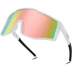 FEISEDY Sports Sunglasses for Youth, Teens & Adults – Cycling, Baseball & Tennis Sunglasses – Sun Glasses for Men & Women(002 – Pink)