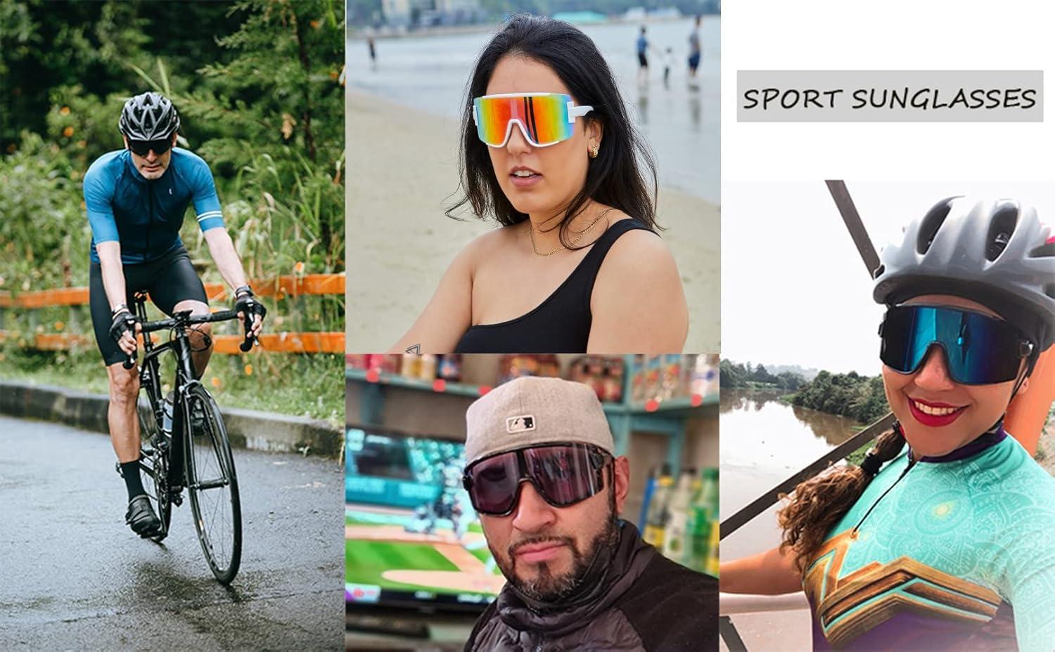 image:imageFEISEDY Men Women Sunglasses 80s Sport Cycling Baseball Glasses for Youth Teens Running Softball B4057Black
